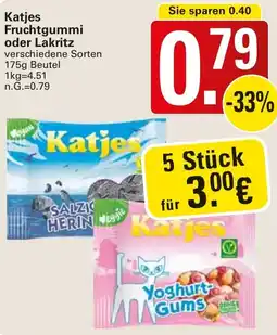 WEZ Katjes Fruchtgummi oder Lakritz Angebot