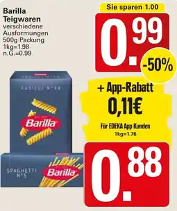 WEZ Barilla Teigwaren Angebot