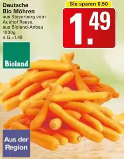 WEZ Deutsche Bio Möhren Angebot