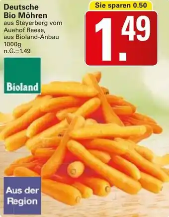 WEZ Deutsche Bio Möhren Angebot