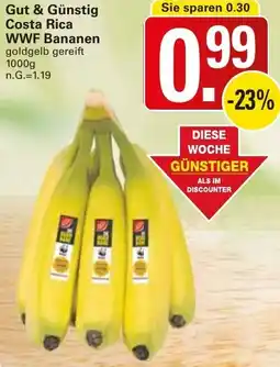 WEZ Gut & Günstig Costa Rica WWF Bananen Angebot