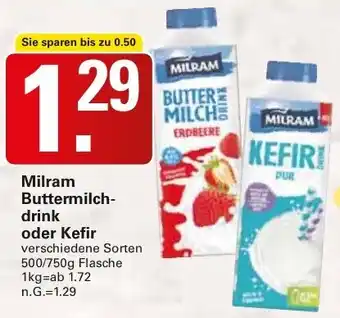 WEZ Milram Buttermilchdrink oder Kefir Angebot