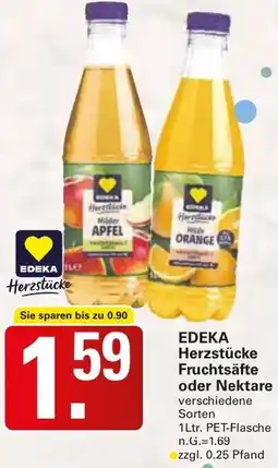 WEZ EDEKA Herzstücke Fruchtsäfte oder Nektare Angebot