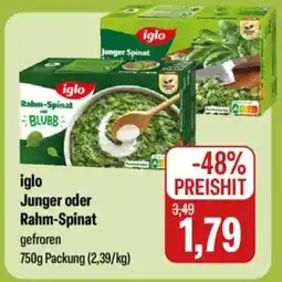 Feneberg iglo Junger oder Rahm-Spinat Angebot