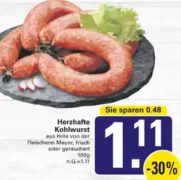 WEZ Herzhafte Kohlwurst Angebot