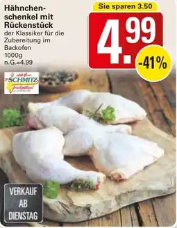 WEZ SCHMITZ Hähnchenschenkel mit Rückenstück Angebot
