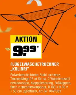 OBI FLÜGELWÄSCHETROCKNER ,,KOLIBRI" Angebot