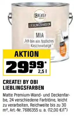 OBI CREATE! BY OBI LIEBLINGSFARBEN Angebot
