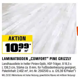 OBI LAMINATBODEN „COMFORT" PINE GRIZZLY Angebot