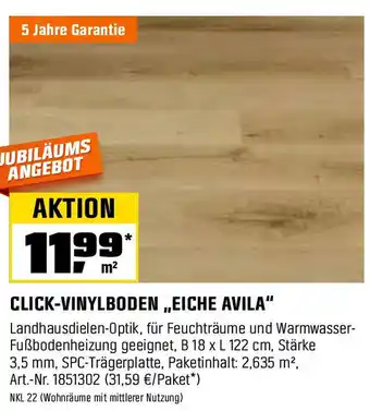 OBI CLICK-VINYLBODEN „EICHE AVILA" Angebot