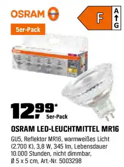 OBI OSRAM LED-LEUCHTMITTEL MR16 Angebot