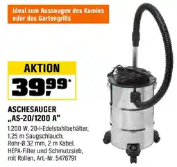 OBI ASCHESAUGER "AS-20/1200 A" Angebot