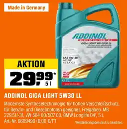 OBI ADDINOL GIGA LIGHT 5W30 LL Angebot