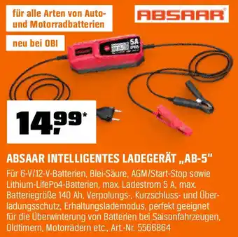 OBI ABSAAR INTELLIGENTES LADEGERÄT „AB-5" Angebot