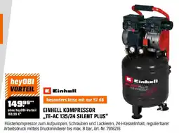 OBI EINHELL KOMPRESSOR ,,TE-AC 135/24 SILENT PLUS" Angebot