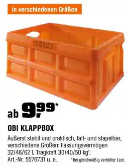 OBI OBI KLAPPBOX Angebot