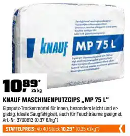 OBI KNAUF MASCHINENPUTZGIPS „MP 75 L" Angebot