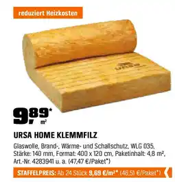 OBI URSA HOME KLEMMFILZ Angebot