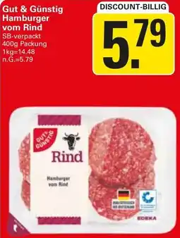 WEZ Gut & Günstig Hamburger vom Rind Angebot