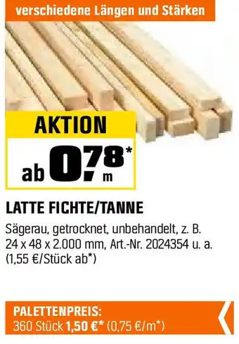 OBI LATTE FICHTE/TANNE Angebot