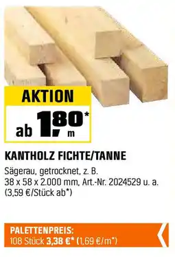 OBI KANTHOLZ FICHTE/TANNE Angebot