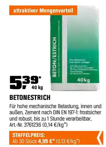 OBI BETONESTRICH Angebot