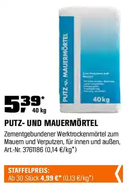 OBI PUTZ- UND MAUERMÖRTEL Angebot