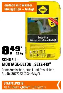 OBI Sakret MONTAGE-BETON ,,SETZ-FIX" Angebot