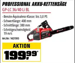 OBI Einhell PROFESSIONAL AKKU-KETTENSÄGE GP-LC 36/40 Li BL Angebot