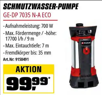 OBI Einhell SCHMUTZWASSER-PUMPE GE-DP 7035 N-A ECO Angebot