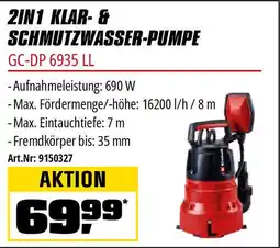 OBI Einhell 2IN1 KLAR- & SCHMUTZWASSER-PUMPE GC-DP 6935 LL Angebot
