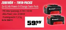 OBI Einhell 2x 4,0 Ah Power X-Change Twin-Pack Angebot