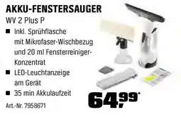OBI KÄRCHER AKKU-FENSTERSAUGER WV 2 Plus P Angebot