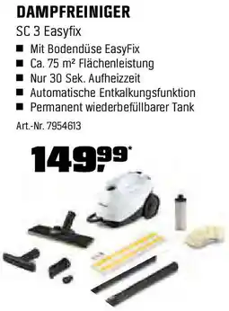 OBI KÄRCHER DAMPFREINIGER SC 3 Easyfix Angebot
