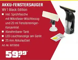 OBI KÄRCHER AKKU-FENSTERSAUGER WV 1 Black Edition Angebot