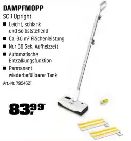 OBI KÄRCHER DAMPFMOPP SC 1 Upright Angebot