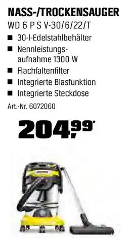 OBI KÄRCHER NASS-/TROCKENSAUGER WD 6 PS V-30/6/22/T Angebot
