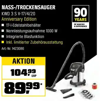 OBI KÄRCHER NASS-/TROCKENSAUGER KWD 3 S V-17/4/20 Angebot