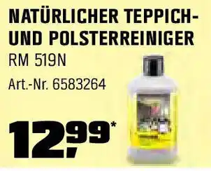 OBI KÄRCHER NATÜRLICHER TEPPICH- UND POLSTERREINIGER RM 519N Angebot