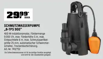 OBI SCHMUTZWASSERPUMPE ,,B-TPS 900" Angebot