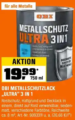 OBI OBI METALLSCHUTZLACK ,,ULTRA" 3 IN 1 Angebot