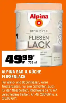 OBI ALPINA BAD & KÜCHE FLIESENLACK Angebot