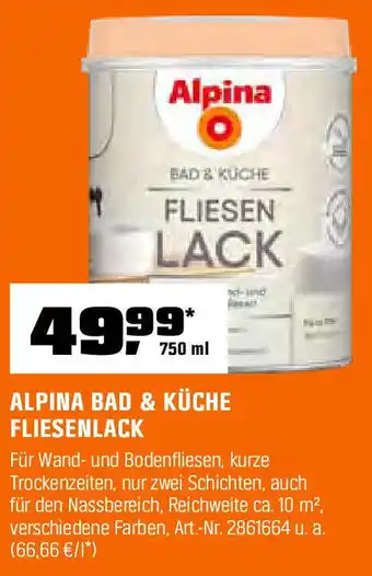 OBI ALPINA BAD & KÜCHE FLIESENLACK Angebot