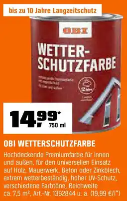 OBI OBI WETTERSCHUTZFARBE Angebot