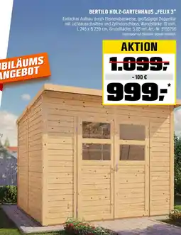 OBI BERTILO HOLZ-GARTENHAUS ,,FELIX 3" Angebot