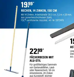 OBI RECHEN, 14 ZINKEN, 150 CM Angebot