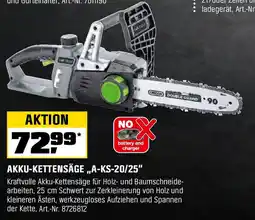 OBI LUX TOOLS AKKU-KETTENSÄGE „A-KS-20/25" Angebot