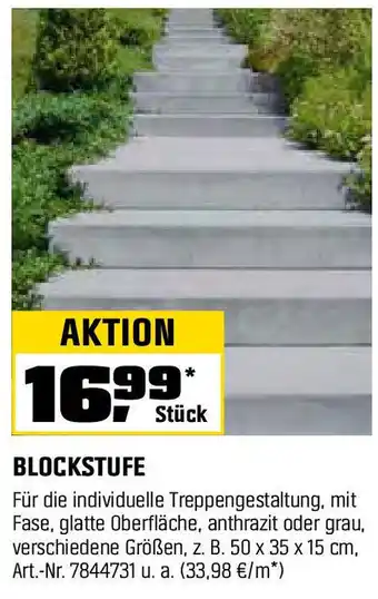 OBI BLOCKSTUFE Angebot