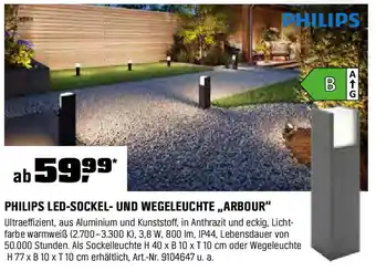 OBI PHILIPS LED-SOCKEL- UND WEGELEUCHTE,,ARBOUR" Angebot