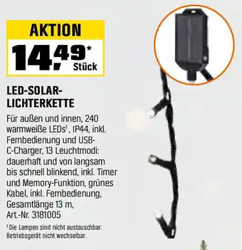 OBI LED-SOLAR- LICHTERKETTE Angebot